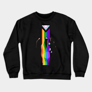 Pride hand with flag nails (1) Crewneck Sweatshirt